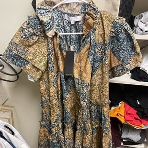 Hunter Bell Merritt Dress in Prairie Patchwork size XS NWT